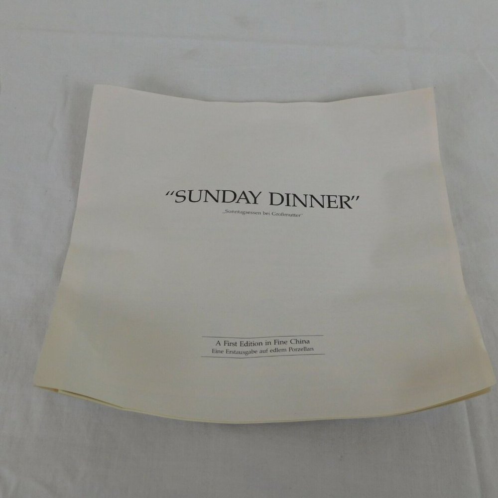 Norman Rockwell Collector Plate Knowles Mother's Day 1989 “Sunday Dinner” COA - Picture 4 of 5